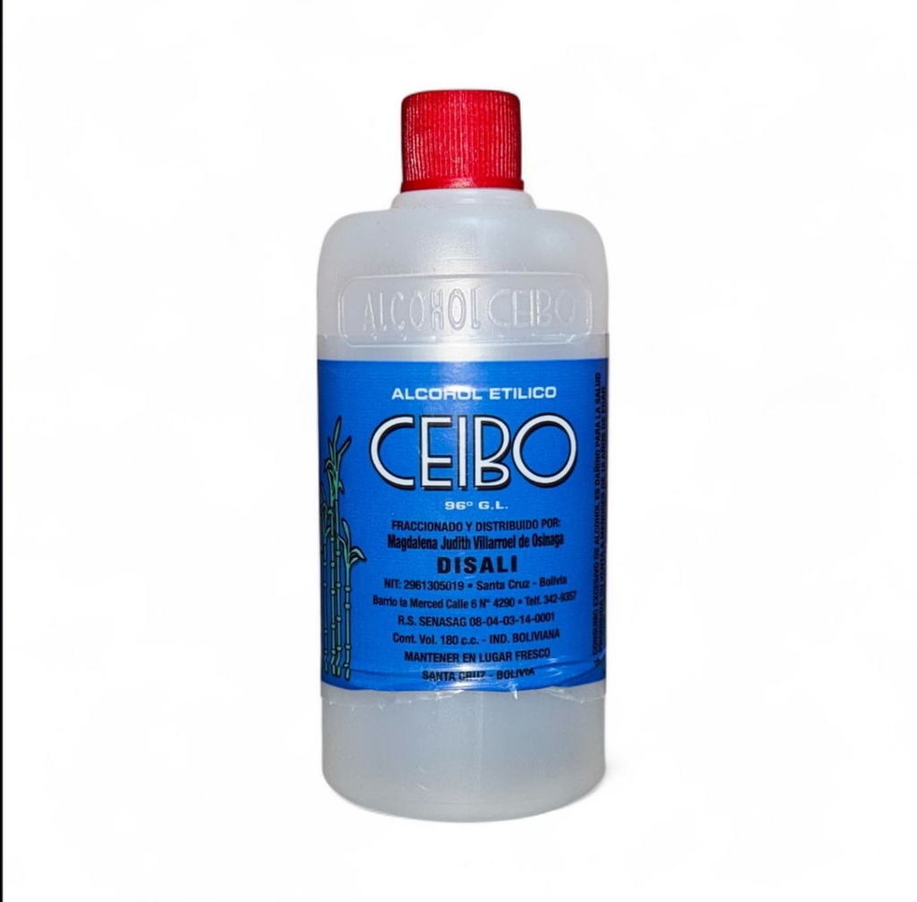 ALCOHOL CEIBO 180ML 5BS