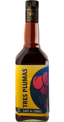 TRES PLUMAS CAFE COÑAC BOTELLA 700ML